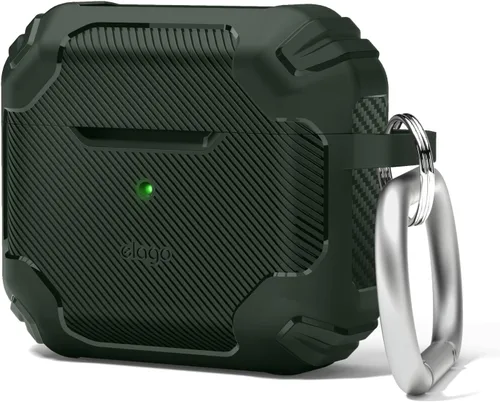Vista 11 de elago - Funda de armadura sólida compatible con AirPods de tercera generación, compatible con AirPods 3, diseño de absorción de golpes, TPU