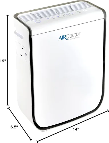 Vista 10 de AIRDOCTOR Purificador de aire AD2000 para habitaciones pequeñas y medianas y dormitorios pequeños. Filtración de 3 etapas con prefiltro, UltraHEPA