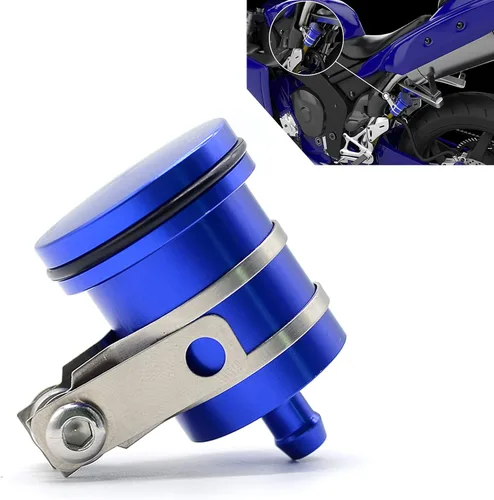Vista 8 de Universal motocicleta aceite taza depósito líquido freno trasero para Z400 Z650 Z900 Z900RS Ninja 400 Ninja 650 negro