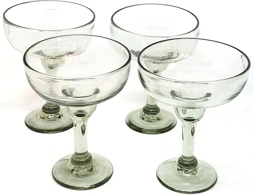 Vista 18 de Clear Blown - Juego de 6 vasos de 10 onzas, cristalería mexicana hecha a mano, vidrio reciclado, sin plomo ni toxinas (mezclador)