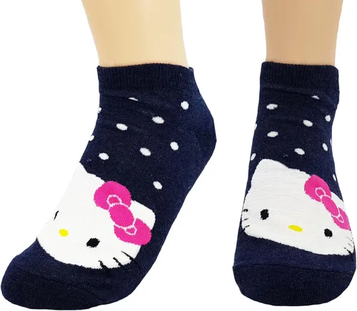 Vista 4 de Lote de calcetines de Hello Kitty JJMax, mezcla de algodón, tobilleros, talla única