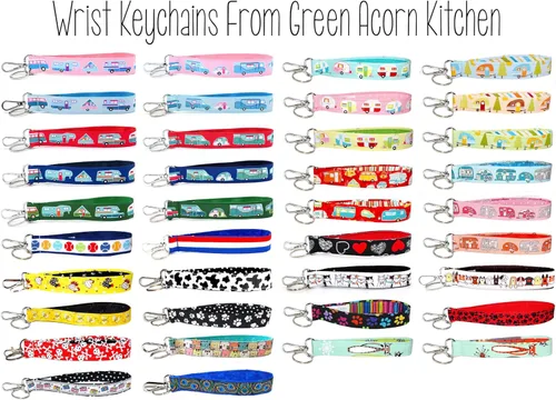 Vista 6 de Camper Van Keychain - RV Camping Caravan & Gold Peace Sign Charms - RV Accessories - Handmade