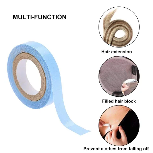 Vista 5 de Semme Cinta adhesiva para extensiones de cabello, cinta adhesiva de doble cara, herramienta de belleza para extensiones, tupés, barbas y pelucas