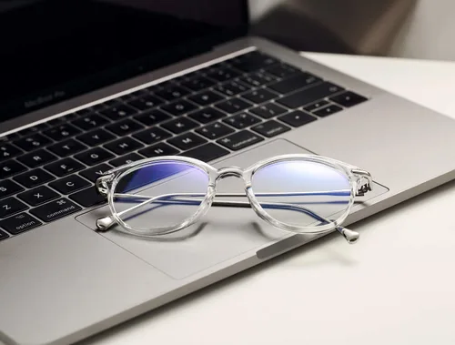 Vista 5 de COASION Lentes de bloqueo de luz azul para mujer, estilo vintage, redondas, antirrayos azules, lentes para juegos de computadora