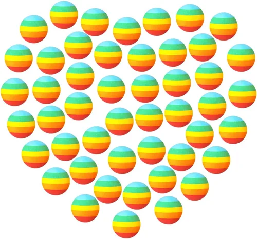 Vista 7 de 48 bolas de recambio para reventar, bolas de espuma suave de 1.2 pulgadas, color azul claro para recambios de burbujas