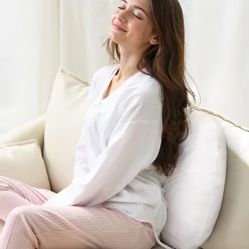 Vista 5 de MIULEE Cojín redondo de 14 pulgadas, relleno de forma de almohada de piso