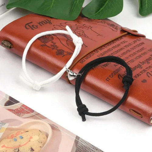 Vista 4 de Pulseras magnéticas para parejas, pulseras de atracción mutua, votos de amor eterno, pulseras de pareja ajustables, regalos de joyería expresan amor