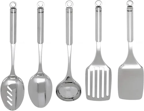 Vista 6 de Norpro, Silver Krona - Espátula sólida de acero inoxidable, 12 pulgadas
