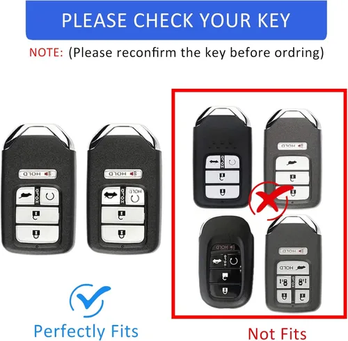 Vista 2 de Funda para llavero con llavero para Accord Civic CRV Pilot Passport Insight