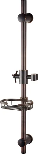 Vista 10 de PULSE ShowerSpas 1010-CH Barra deslizante ajustable para ducha de mano con cesta de alambre jabonera, cromo pulido