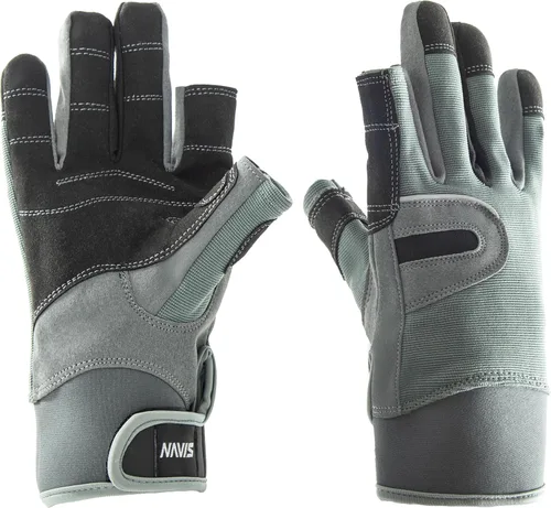 Vista 6 de Guantes de vela para hombres y mujeres, remo, barco, pesca, kayak, todos los deportes acuáticos, protección UV perfecta, dedo corto