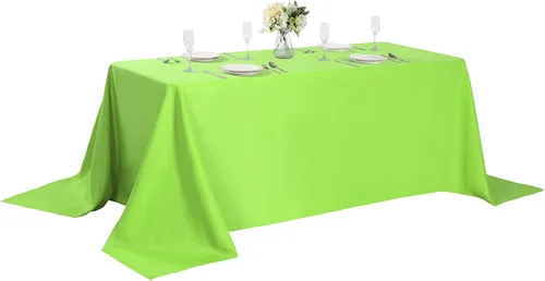 Vista 18 de Mantel rectangular de tela de poliéster lavable de 60 x 120 pulgadas, para decoración de bodas, fiestas, comedores, banquetes