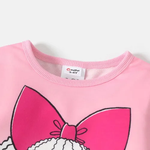 Vista 3 de L.O.L. Surprise! Conjunto de falda de manga larga para bebés y niñas pequeñas, falda de leopardo, conjunto de ropa de fiesta de 18 meses a 10 años