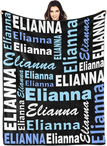Vista 33 de Manta personalizada con nombre, manta personalizada con nombre, manta personalizada para adultos, niños y bebés, manta personalizada con monograma