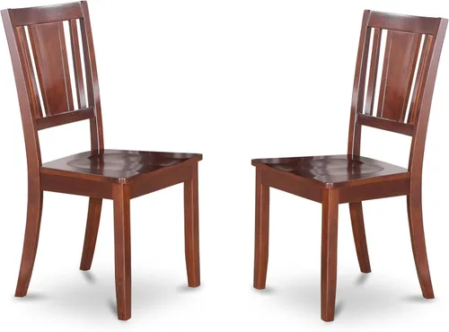 Vista 6 de East West Furniture DUC-BLK-LC Dudley - Sillas de comedor tapizadas de piel sintética, juego de 2, color negro