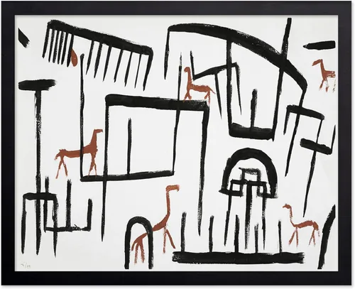 Vista 98 de Poster Master Póster clásico, impresión expresionista vintage, regalo para artistas, amigos, animales en un recinto, horquilla, abstracto, cubismo