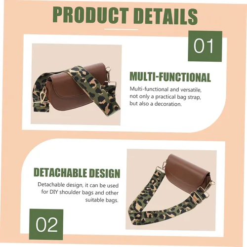 Vista 9 de EXCEART 4pcs Adjustable Shoulder Strap Canvas Bag Strap Wide Purse Strap Bag Straps Replacement Crossbody Bag Shoulder Strap Purse Strap Replacement