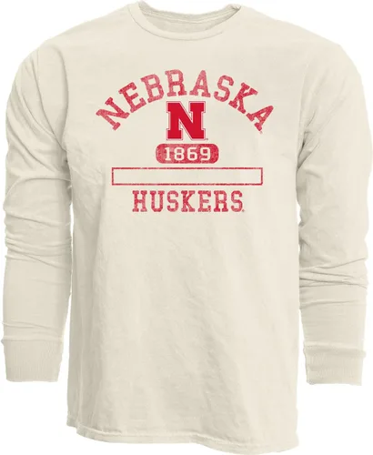 Vista 23 de Blue 84 NCAA Camiseta unisex-adulto de manga larga con licencia oficial de la NCAA, teñida en anillos, color marfil