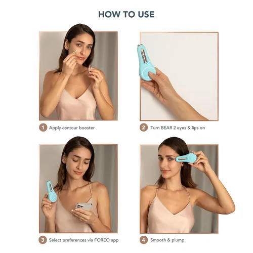 Vista 7 de FOREO SUPERCHARGED - Suero potenciador de contorno de ojos y labios, gel conductor, suero de niacinamida, suero antienvejecimiento, tratamiento