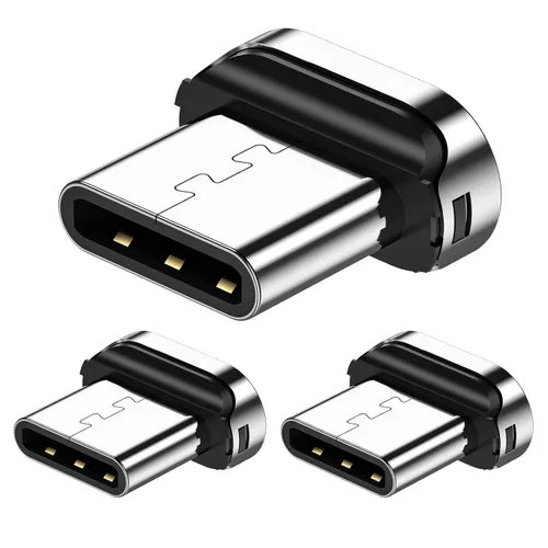 Vista 9 de Kuulaa Paquete de 3 cables de carga magnéticos, cable Lightning magnético, cargador de teléfono magnético de 3 A, carga rápida con puntas de carga 3