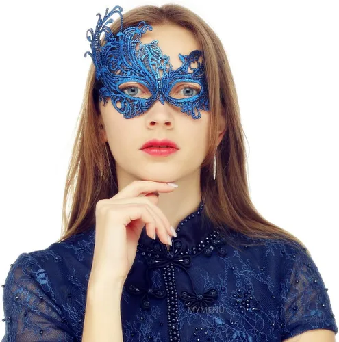 Vista 14 de MYMENU Máscara de mascarada para mujeres, máscara de encaje veneciano para ojos para fiesta, baile de graduación, baile, disfraz, Mardi Gras