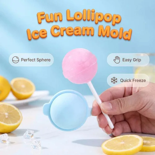 Vista 3 de Moldes de silicona para hacer helados, molde divertido para paletas de paletas 2026, colorido fabricante de paletas para fiestas de verano, molde