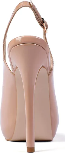 Vista 7 de YODEKS Zapatos de vestir de fiesta con plataforma y tacón alto para mujer