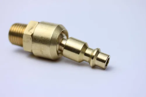Vista 5 de Paquete de 2 Uffy - Bola giratoria de estilo industrial de 1/4 pulgadas, conectar NPT macho, herramienta de aire rápido M