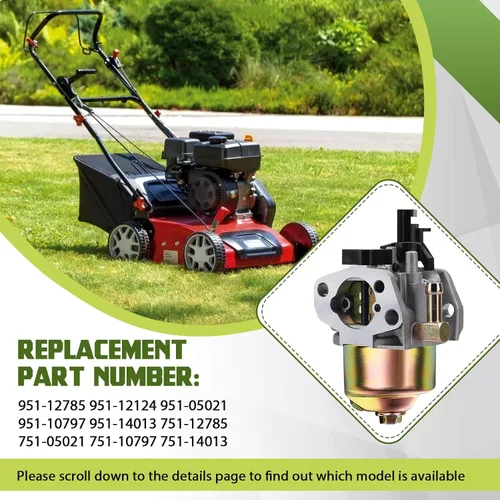 Vista 4 de 951-12785 Carburador para Troy Bilt OHV 208CC 212CC Cub Cadet RT65 Troy Bilt Tiller 751-12785 Champion C46540 46515 Generador Craftsman Rototiller