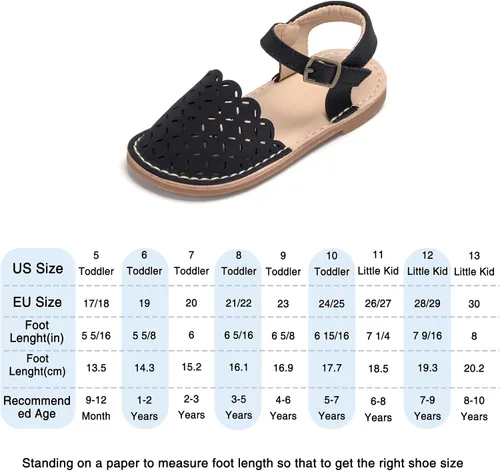 Vista 96 de THEE BRON Sandalias cómodas para niñas, zapatos para niños, sandalias rellenas