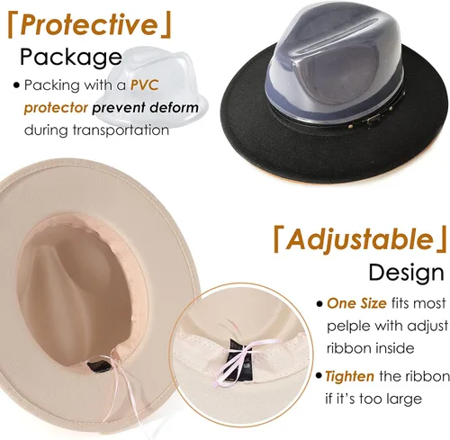Vista 86 de Lisianthus - Sombrero con cinta con hebilla de ajuste, para mujer, modelo Fedora
