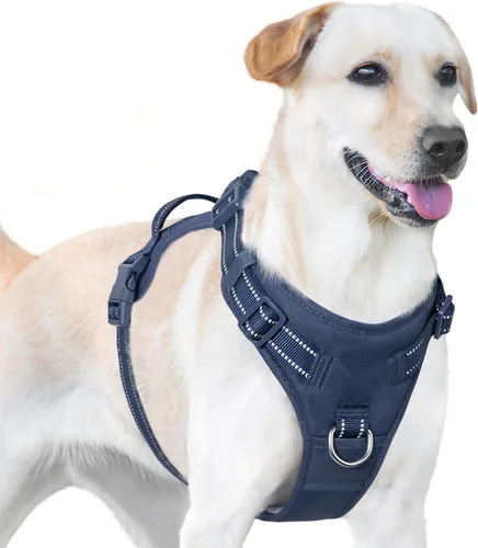 Vista 7 de Arnés sin tirones para perro, chaleco reflectante para cachorros para perros pequeños, medianos y grandes (negro, XS)