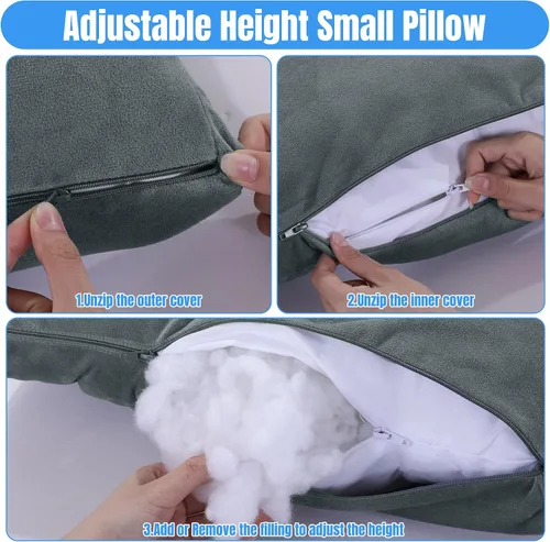 Vista 8 de HOMBYS Almohada ajustable que eleva las piernas, almohadas de elevación de piernas de espuma de alta densidad para después de la cirugía, almohada