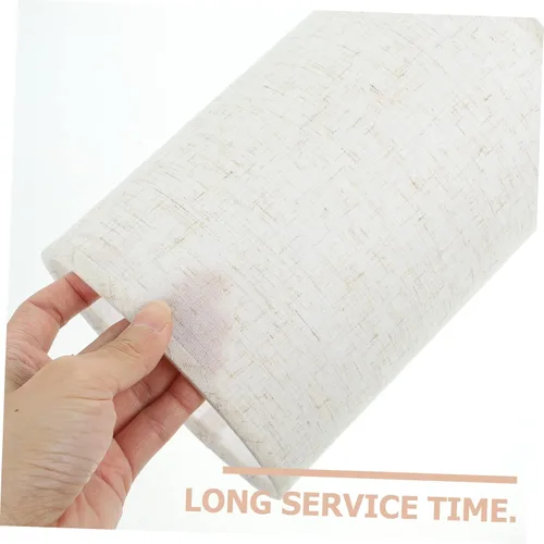 Vista 5 de ORFOFE Pantalla de lino para el hogar, lámpara moderna de transición, lámpara de araña natural, cortinas rústicas, cilindro de suelo, reemplazo