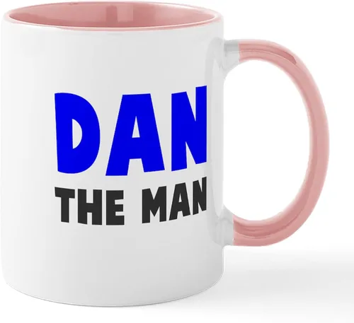 Vista 6 de CafePress Dan The Man Mugs - Taza de café de cerámica de 11 oz (11.0 fl oz)