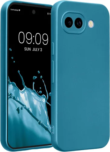 Vista 212 de kwmobile Funda compatible con Google Pixel 9 - Funda protectora delgada de TPU para teléfono - Acabado mate suave - Piedra antigua
