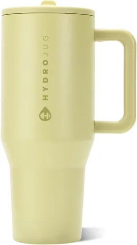 Vista 24 de HydroJug Traveler - Botella de agua de 40 onzas con asa y pajita abatible - Cabe en portavasos, vaso resistente a fugas - Reutilizable, aislado