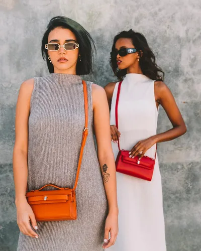 Vista 5 de Levantine KENDA - Mini bandolera con solapa para mujer, bolso de mano, bolso con asa superior