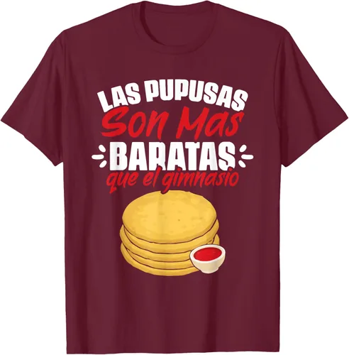Vista 10 de Las Pupusas Que El Gimnasio - Camiseta salvadoreña salvadoreña, Negro