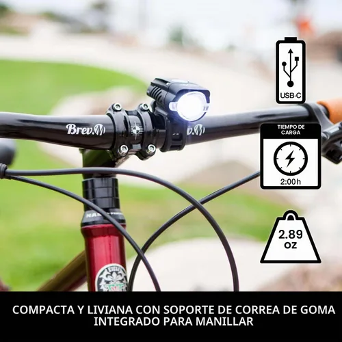 Vista 3 de NiteRider Swift - Luz delantera LED recargable USB-C de 700 lúmenes, 5 modos, compacta, potente, lúmenes, IP64, impermeable, fácil montaje, control