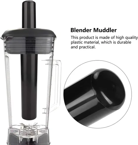 Vista 3 de Tamper de la licuadora, accesorios de la máquina de cocina Muddler plástico para mezclador de licuadora 9.4 in