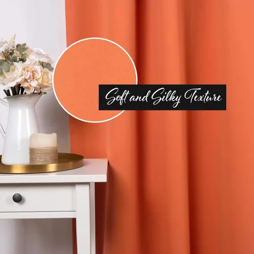 Vista 4 de Best Home Fashion Paneles de cortinas opacas de alta calidad, con aislamiento térmico sólido, cortinas opacas para tratamiento de ventanas