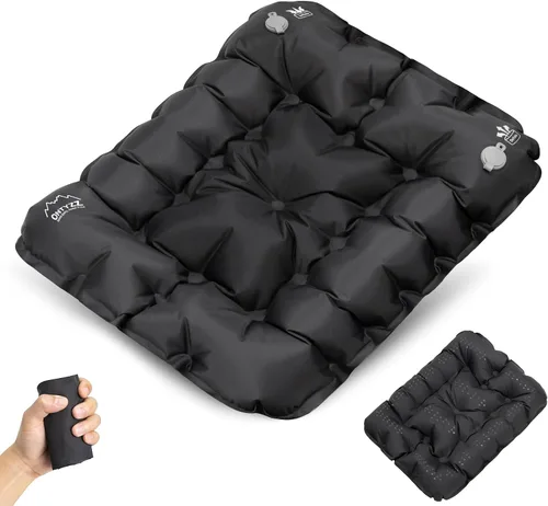 Vista 10 de ONTYZZ Cojín inflable para asiento de avión, ligero 2 piezas Negro