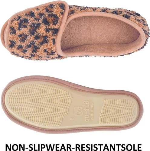 Vista 5 de Git-up -Pantuflas para mujer con diabetes/artritis/edema, cierre ajustable, espuma viscoelástica, punta abierta, extra ancha