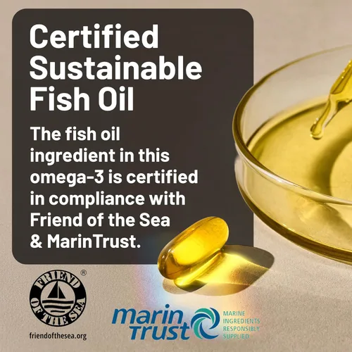 Vista 6 de NatureWise Ultra Omega 3 Aceite de Pescado 2200 mg – Equivalente a 1300 mg Omega-3 - Forma Triglicérido - Sabor a Limón - Aceite de Pescado de Aguas