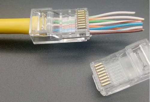Vista 9 de RJ45 CAT6 CAT6A - Conector de paso de 23 AWG, paquete de 50 cables - End Bold Ethernet 8P8C - Enchufe modular chapado en oro