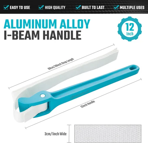 Vista 3 de Llave de correa DURATECH, mango de 12" (30.48 cm), llave de tubo con correa de nylon ajustable, llave de correa para filtro de aceite, azul Llave