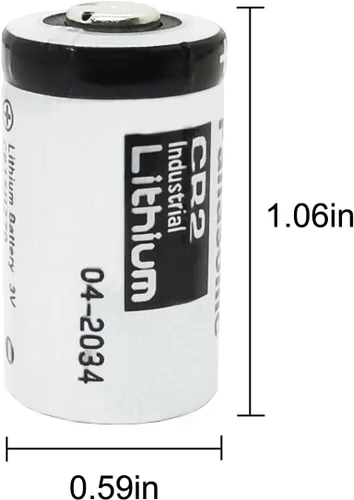 Vista 2 de Batería de litio industrial de 2 unidades CR2 3V 850mAh Foto Litio Batería