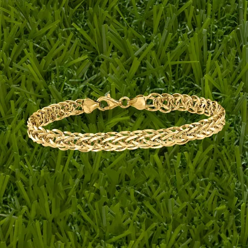 Vista 3 de Ross-Simons 18kt Yellow Gold Wheat-Link Bracelet