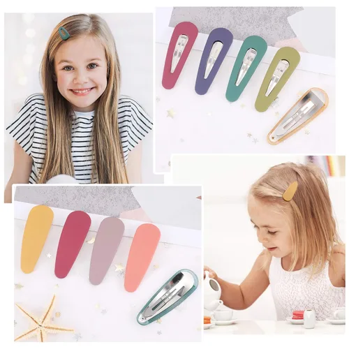 Vista 3 de Boobeen Paquete de 20 pinzas para el cabello – Pinzas de pelo de metal acrílico para mujeres – Pasadores de pelo mate para niñas – Horquillas